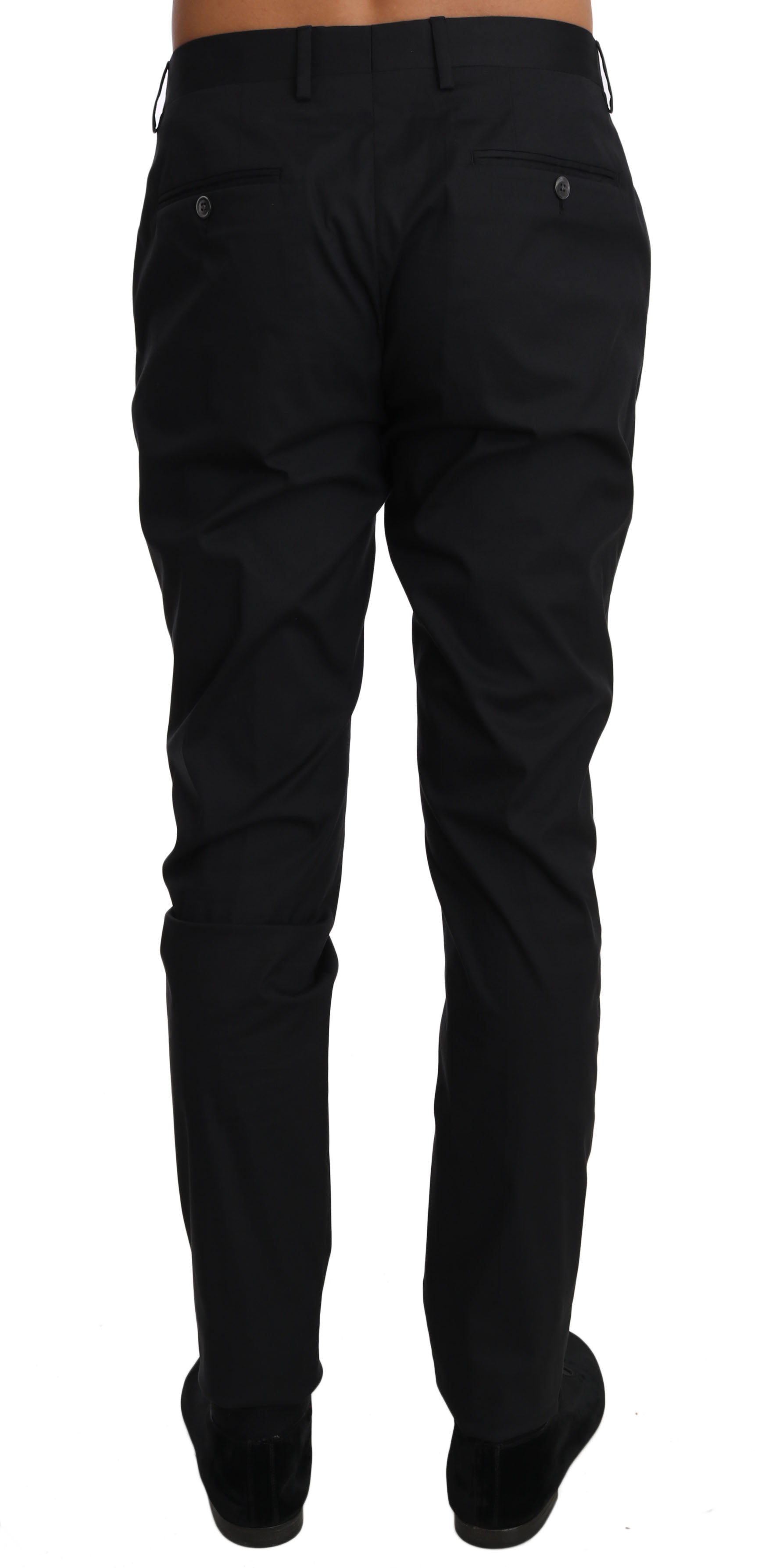 Dolce & Gabbana Elegant Black Formal Wool-Blend Trousers - The Home of Luxury