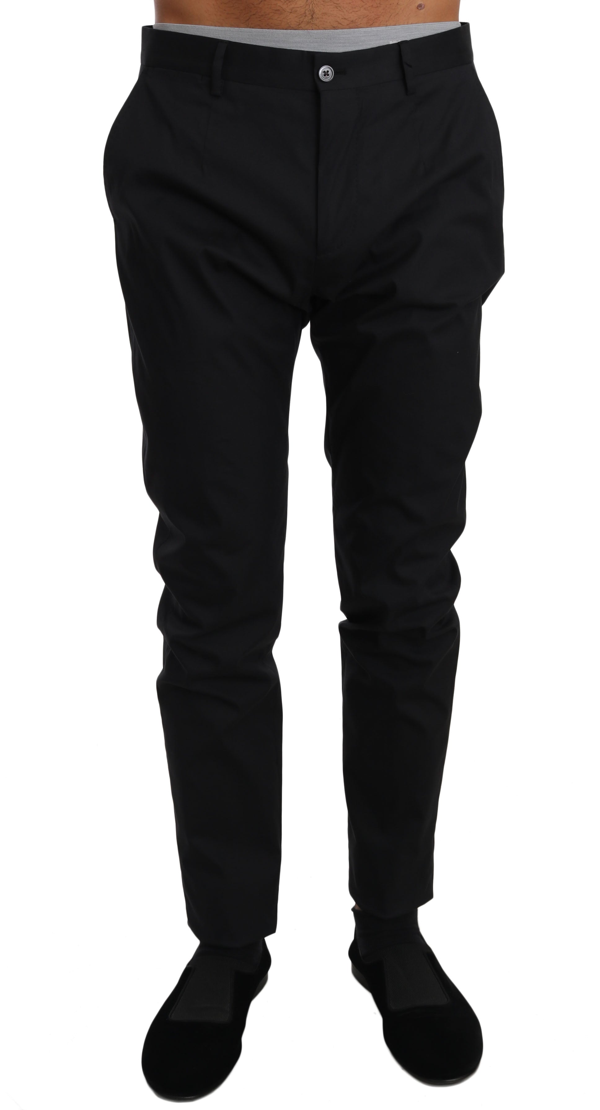 Dolce & Gabbana Elegant Black Formal Wool-Blend Trousers - The Home of Luxury