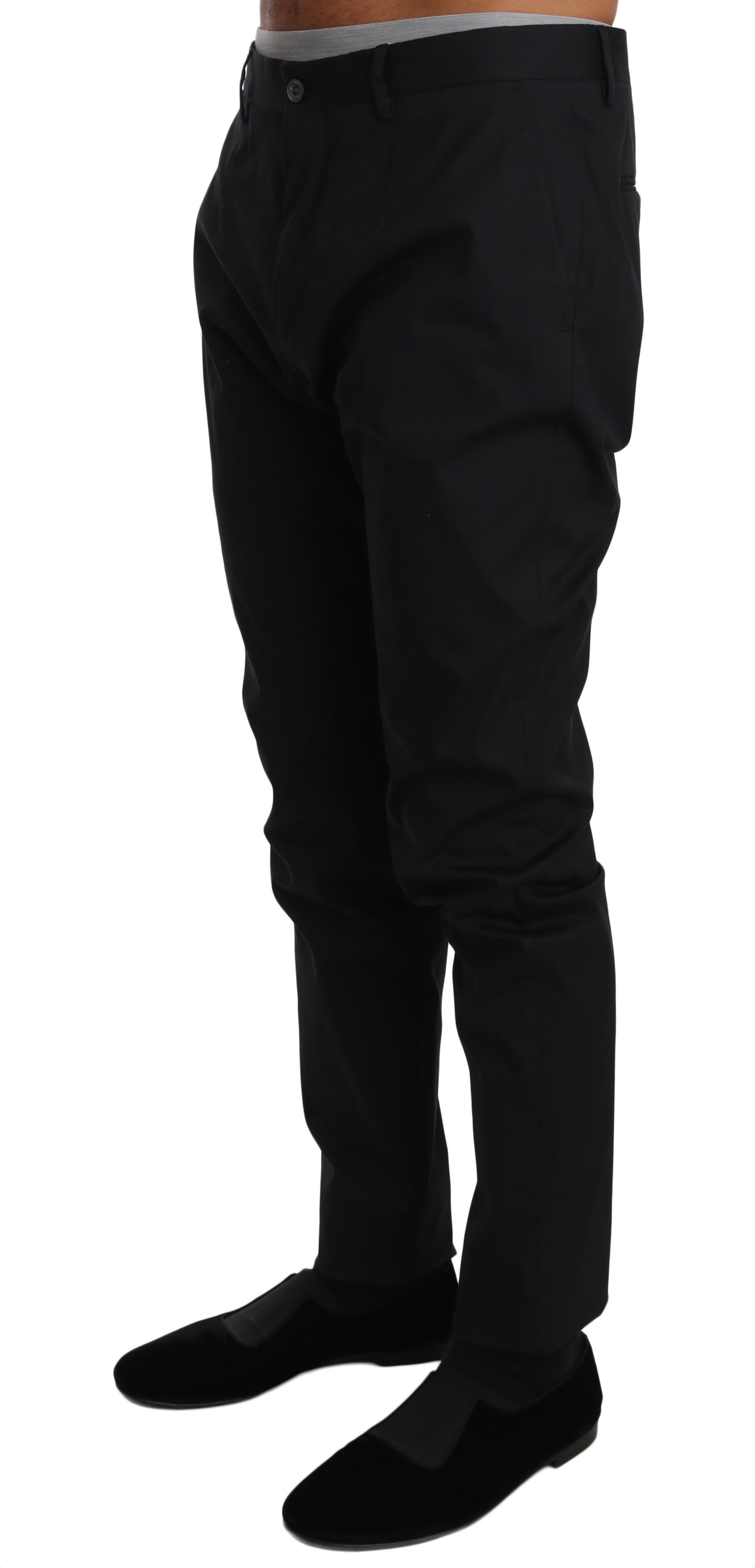 Dolce & Gabbana Elegant Black Formal Wool-Blend Trousers - The Home of Luxury