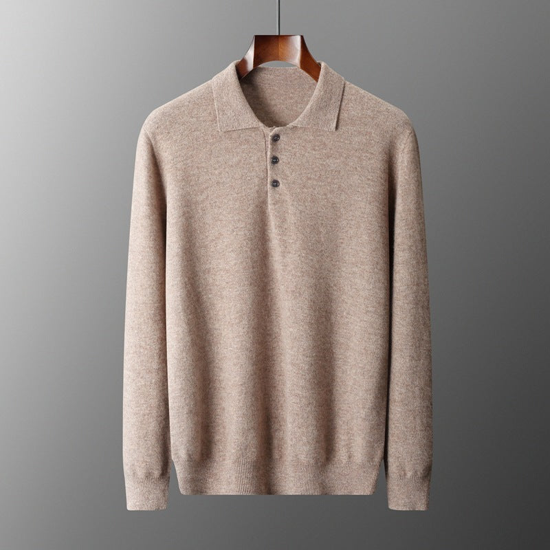 Polo Shirt Men's Casual Wool Sweater - MA