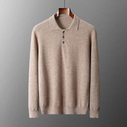 Polo Shirt Men's Casual Wool Sweater - MA