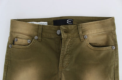 Cavalli Green Slim Fit Cotton Stretch Jeans - The Home of Luxury