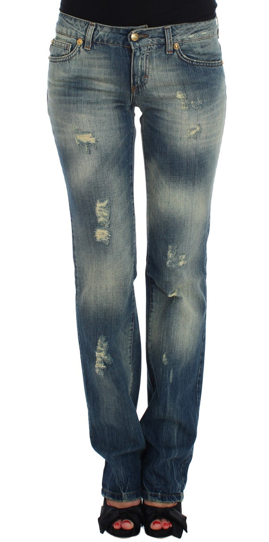 Cavalli Sleek Flair Leg Low Waist Denim - The Home of Luxury