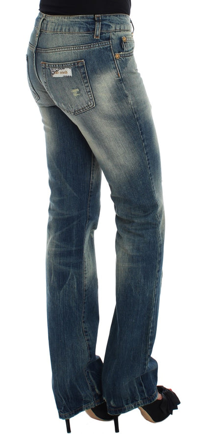 Cavalli Sleek Flair Leg Low Waist Denim - The Home of Luxury