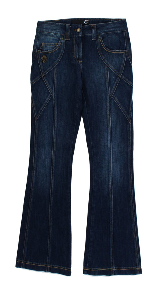 Cavalli Elegant Flare Leg Low Waist Denim - The Home of Luxury