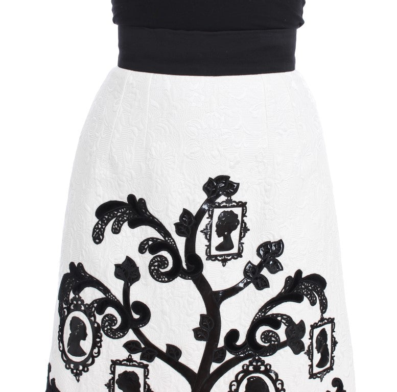 Dolce & Gabbana Elegant Floral Brocade High-Waist Skirt - The Home of Luxury