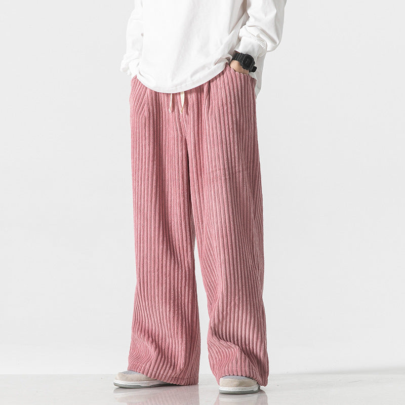 Retro Casual Straight Corduroy Pants - MA