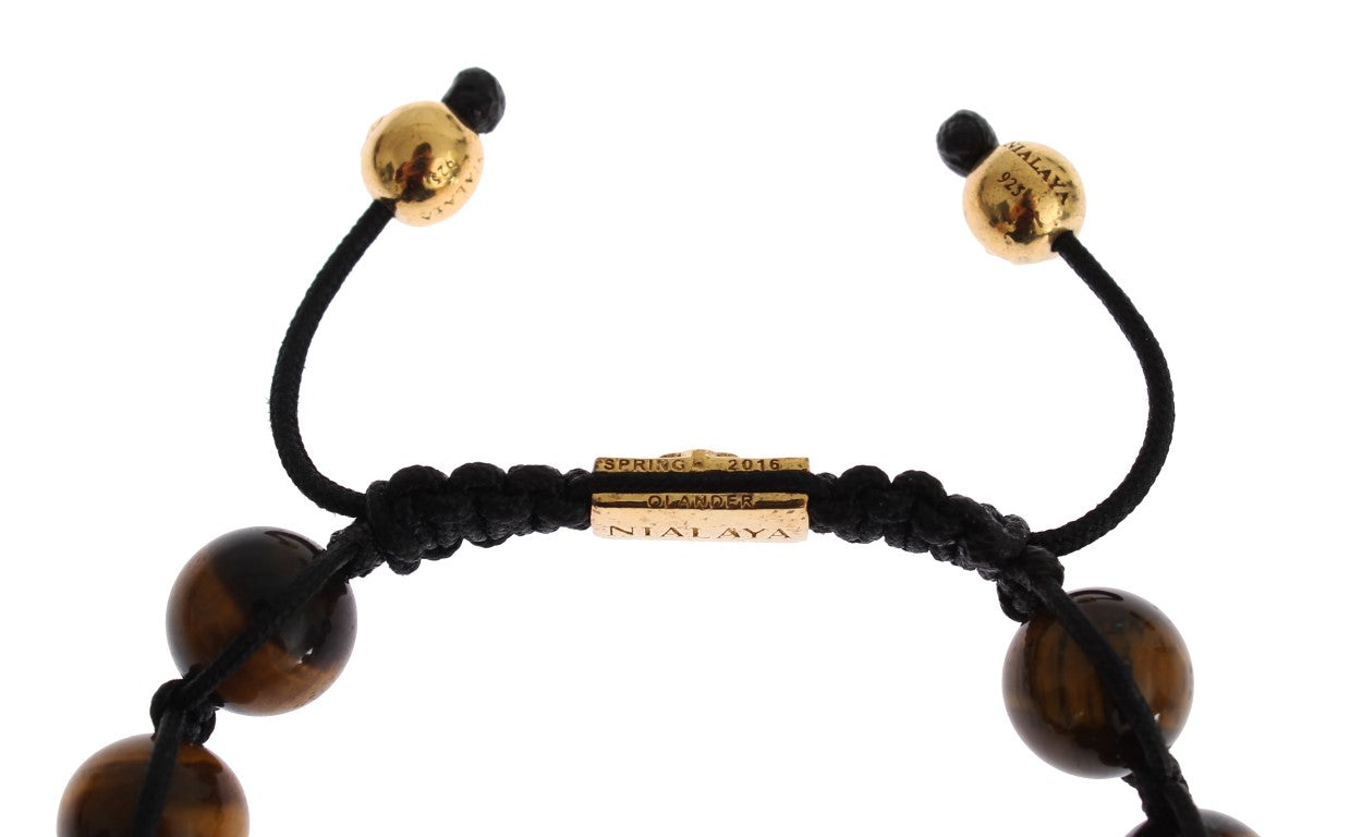 Nialaya Chic Multicolor CZ & Tigers Eye Bracelet - The Home of Luxury