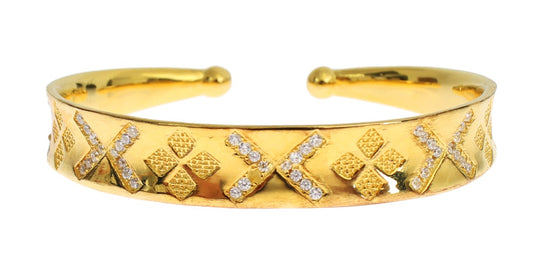 Nialaya Elegant Gold Plated Silver CZ Bracelet - The Home of Luxury