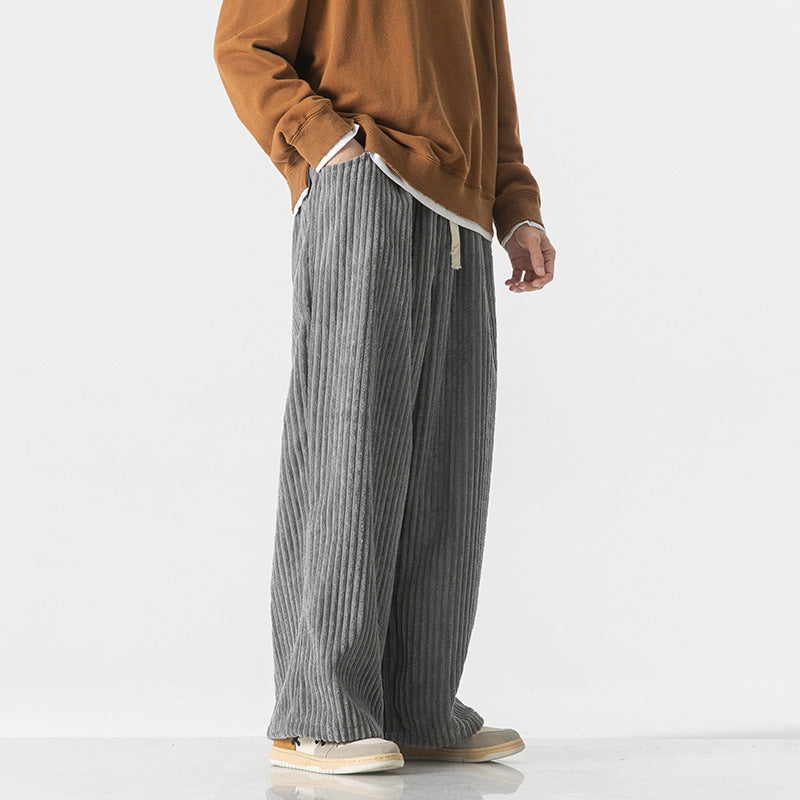 Retro Casual Straight Corduroy Pants - MA