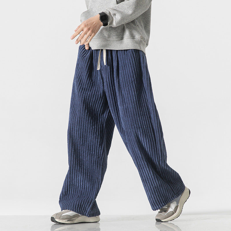 Retro Casual Straight Corduroy Pants - MA