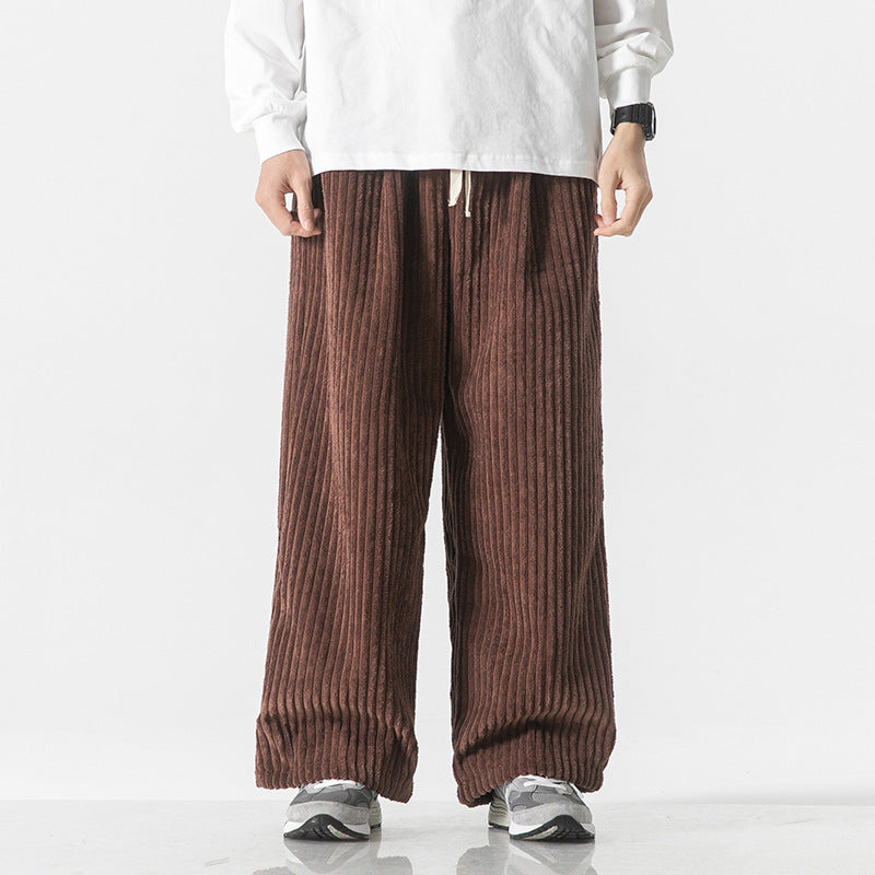 Retro Casual Straight Corduroy Pants - MA