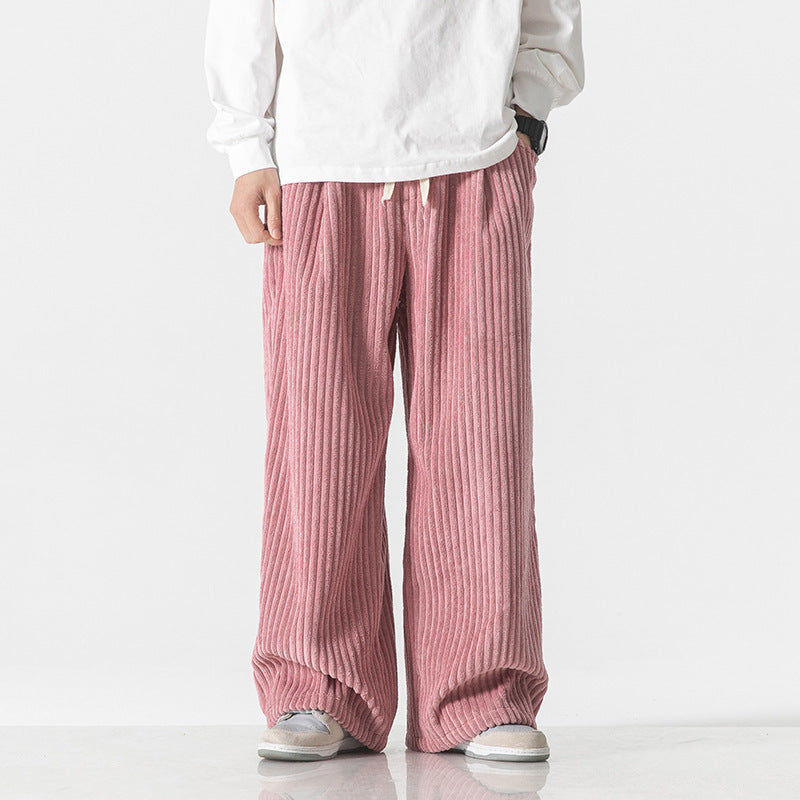 Retro Casual Straight Corduroy Pants - MA