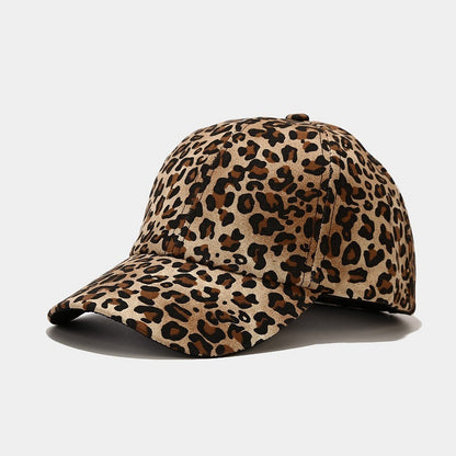 European And American Literary Vintage Leopard Print Baseball Cap - MA