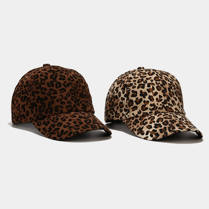 European And American Literary Vintage Leopard Print Baseball Cap - MA