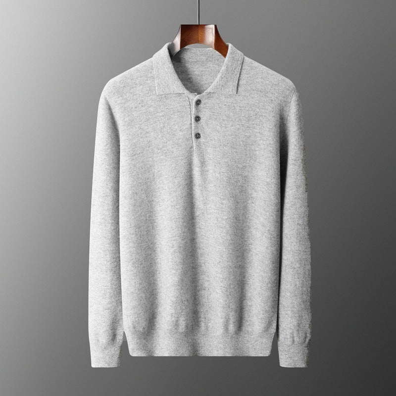 Polo Shirt Men's Casual Wool Sweater - MA