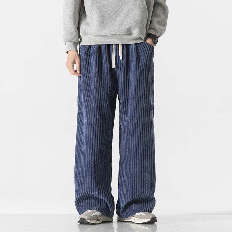 Retro Casual Straight Corduroy Pants - MA